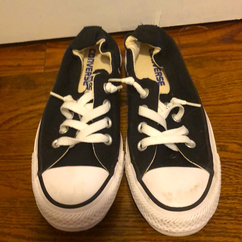 Black converse slip on shoes